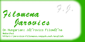 filomena jarovics business card